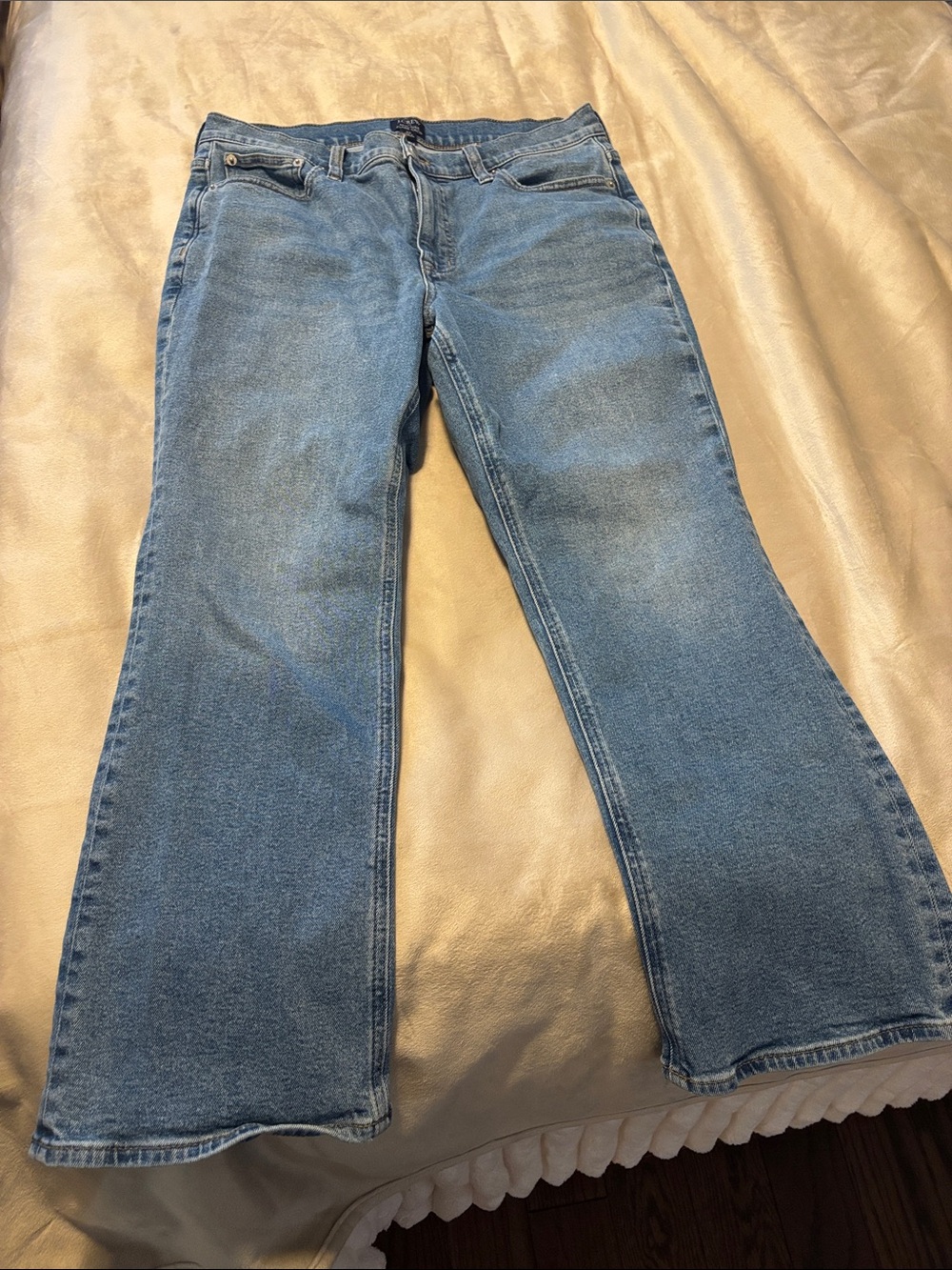 J Crew Midrise Flare Crop Jeans